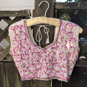 Indian beaded crop top